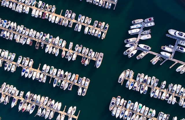 Live camera feed of North Dock showing marina vessels